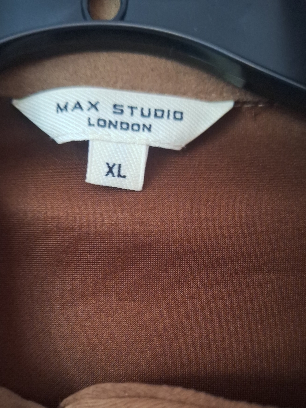 Max Studio Brown Suede Bomber Jacket - Picture 3 of 5